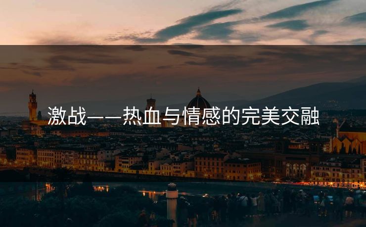 激战——热血与情感的完美交融